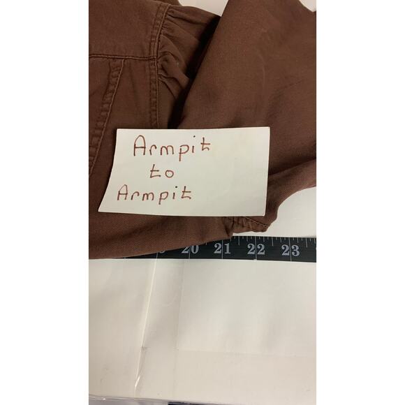 Vintage Old Navy Womens Jumpsuit Brown Straight Leg Minimalist Neutral Boho SZ L - Picture 8 of 10